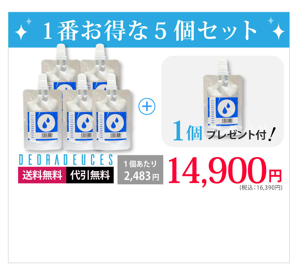 わきが対策クリーム【deoradeuces（デオラデュース）】5個セット